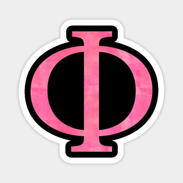 Pink Phi Magnet by lolosenese