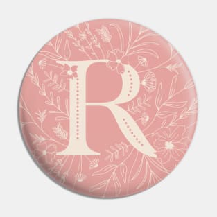 Botanical Letter R (Hibiscus Pink) Pin