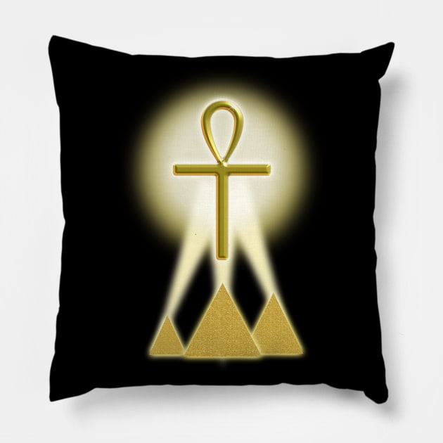 Egyptian Magic - Ra the Eternal Sun God Pillow by MettaArtUK