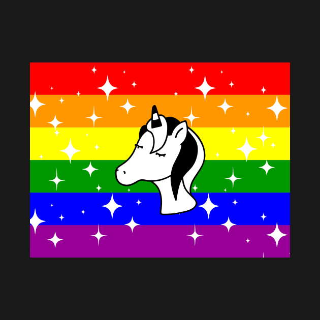 Gay Sparkle Unicorn by elizabethtruedesigns