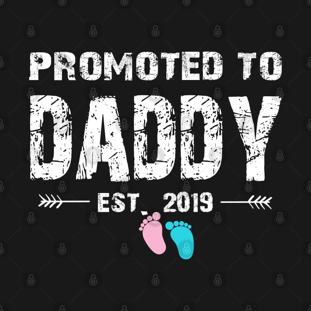 Promoted To Daddy Est. 2019 Funny Father's Day Gifts by uglygiftideas