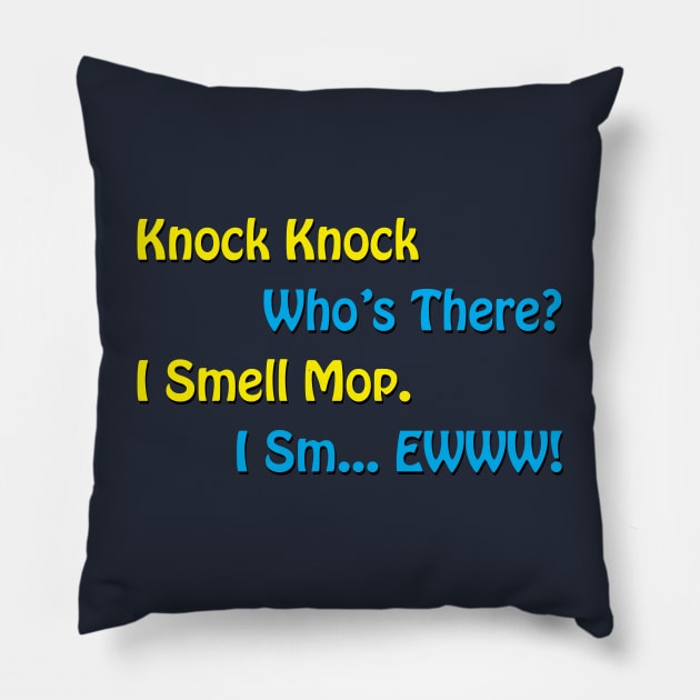 Immature Knock Knock Joke Pillow by GloopTrekker