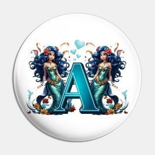 Mermaid Alphabet The Letter A Pin