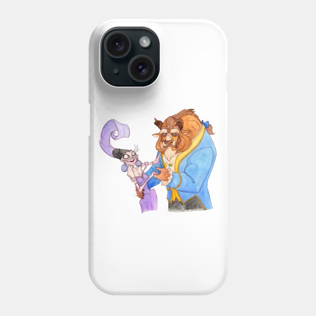 Yzmelle and Beast Phone Case by charamath