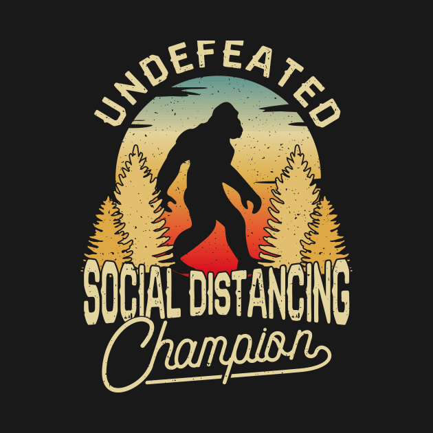 Social Distancing World Champions Funny Antisocial Introvert by Cheesybee