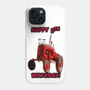 Happy tenth birthday tractor design Phone Case