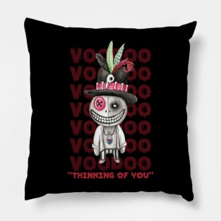 Voodoo Doll Thinking Of You Halloween Pillow