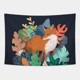 Fox in the Forest Tapestry