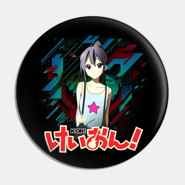 Drums and Beats Ritsu's K-on! Drummer Shirt Pin by NinaMcconnell