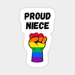 Proud Niece Rainbow Pride T Shirt Design Magnet