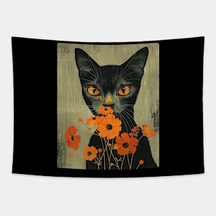 Burmese Cat Flowers Photo Cat Lover Gift Idea Tapestry