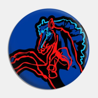 Neon Horse Pin