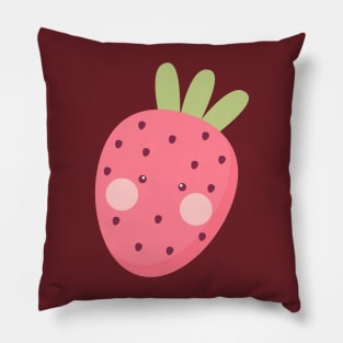 Cute Strawberry Cartoon Pillow