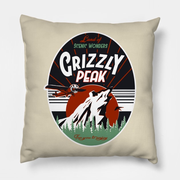 Vintage Grizzly Pillow by theSteele