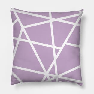 White Geometric Lines Pillow