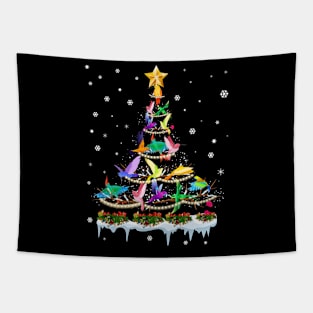 Hummingbirds Christmas Tree Gorgeous Tapestry