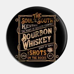 Vintage Whiskey label retro distressed Pin