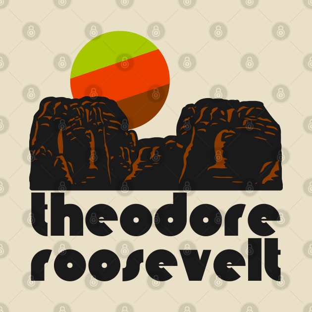 Retro Theodore Roosevelt ))(( Tourist Souvenir National Park Design by darklordpug