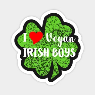 I Love Vegan Irish Boys Magnet