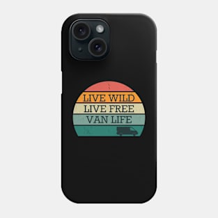 Live Free - Retro Van Life Phone Case