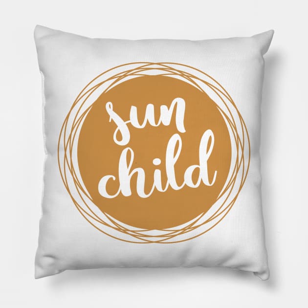 Sun Child Pillow by ApricotBlossomDesign