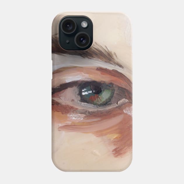 Green Eye Oil Painting Phone Case by AnitasArtStore