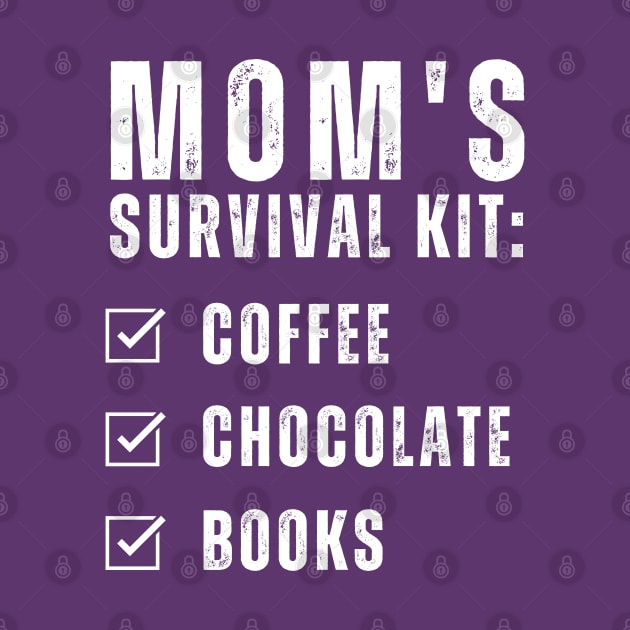 Mom's Survival Kit Coffee Chocolate Books Mom and Daughter matching by Meowneytopia