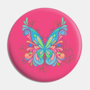 Elegant butterfly Teal Pin