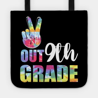 Peace out 9th grade end of school l. Last day of school. Summer break Tote