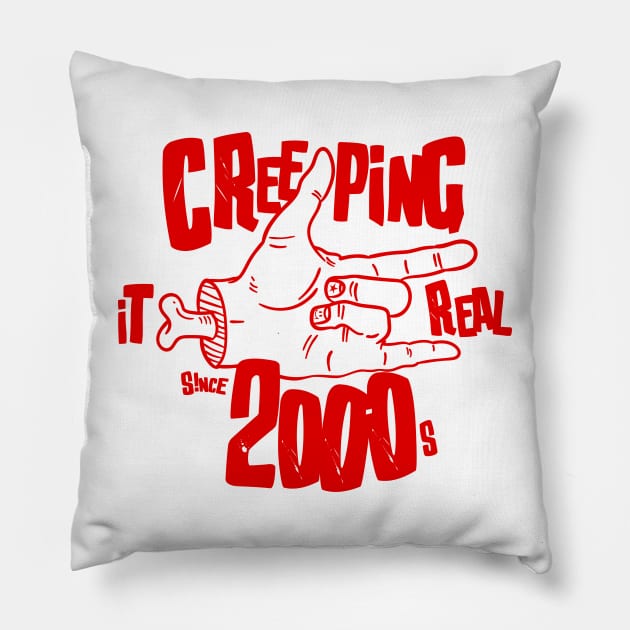 Retro Halloween Creeping It Real Since the 2000s Pillow by Scared Side