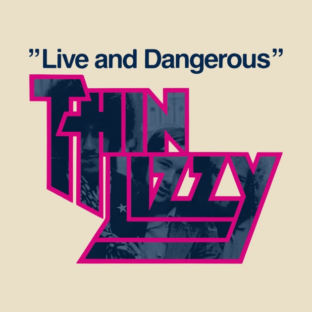 thin lizzy live and dangerous graphic by HAPPY TRIP PRESS