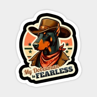 Cowboy Doberman Magnet