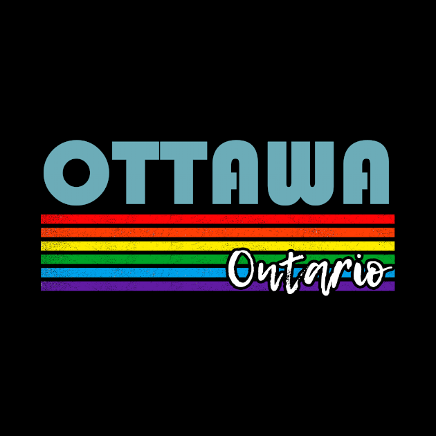 Ottawa Ontario Pride Shirt Ottawa LGBT Gift LGBTQ Supporter Tee Pride Month Rainbow Pride Parade by NickDezArts