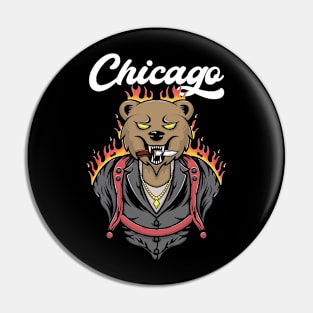 Bear chicago Pin