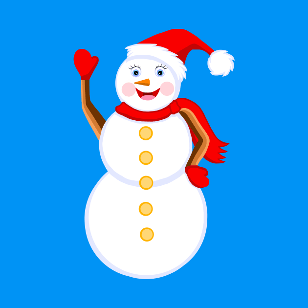 Classic Christmas Snowman by Art by Deborah Camp