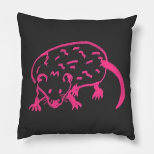 Hot Pink Opossum Pillow