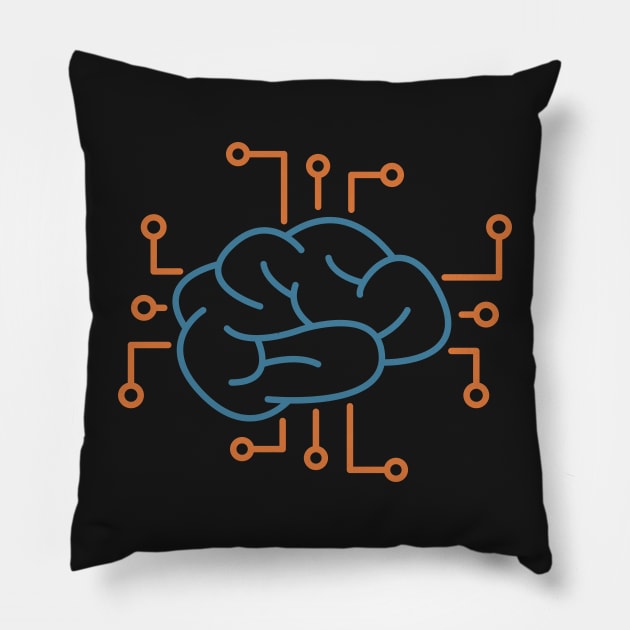 Circuit brain Pillow by EngineersArt