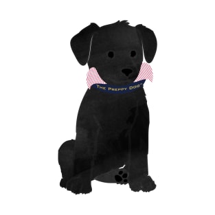 Cute Preppy Black Lab Puppy Dog T-Shirt