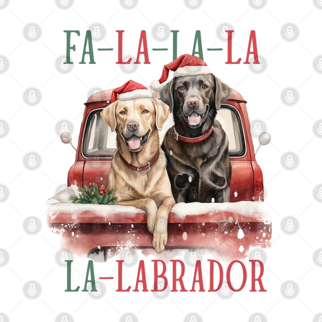 Christmas Labradors Pun by Chromatic Fusion Studio