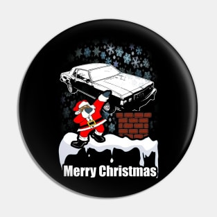 Dabbing Santa Clause Merry Caprice Landau Snowing Christmas Pin