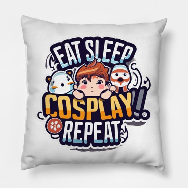 Cosplay trio Pillow by yourfavdraw