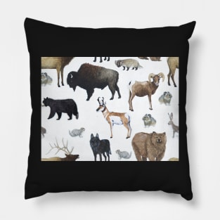Mammals of Yellowstone National Park Pillow