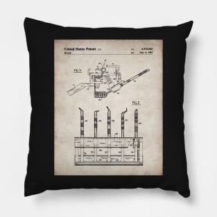 Dental Tools Patent - Dentist Hygienist Office Decor Art - Antique Pillow