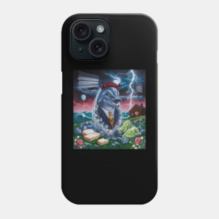 AI generated dolphin from the windy nightmare Phone Case