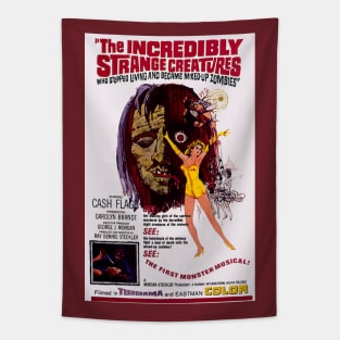 Classic Bad Movie Poster - Incredibly Strange Creatures Tapestry