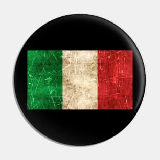 Vintage Aged and Scratched Italian Flag Pin