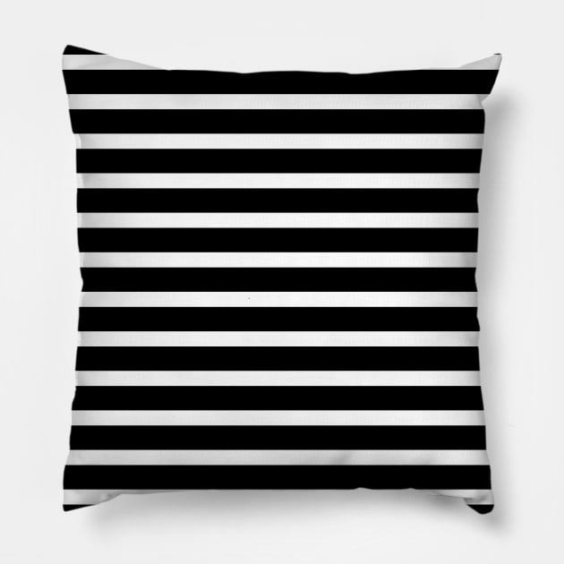 Lines Pattern - BlackWhite Pillow by BlackWhite