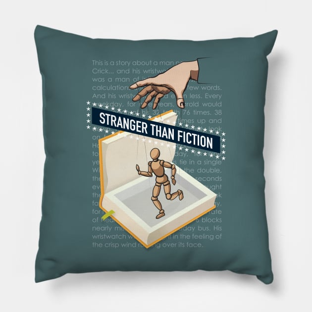 Stranger Than Fiction - Alternative Movie Poster Pillow by MoviePosterBoy