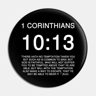 1 Corinthians 10:13 Bible Verse KJV Text Pin