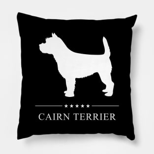 Cairn Terrier Dog White Silhouette Pillow